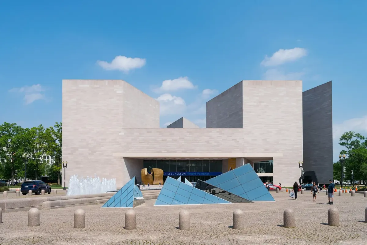 The National Gallery of Art East Building exterior, photographed in 2019