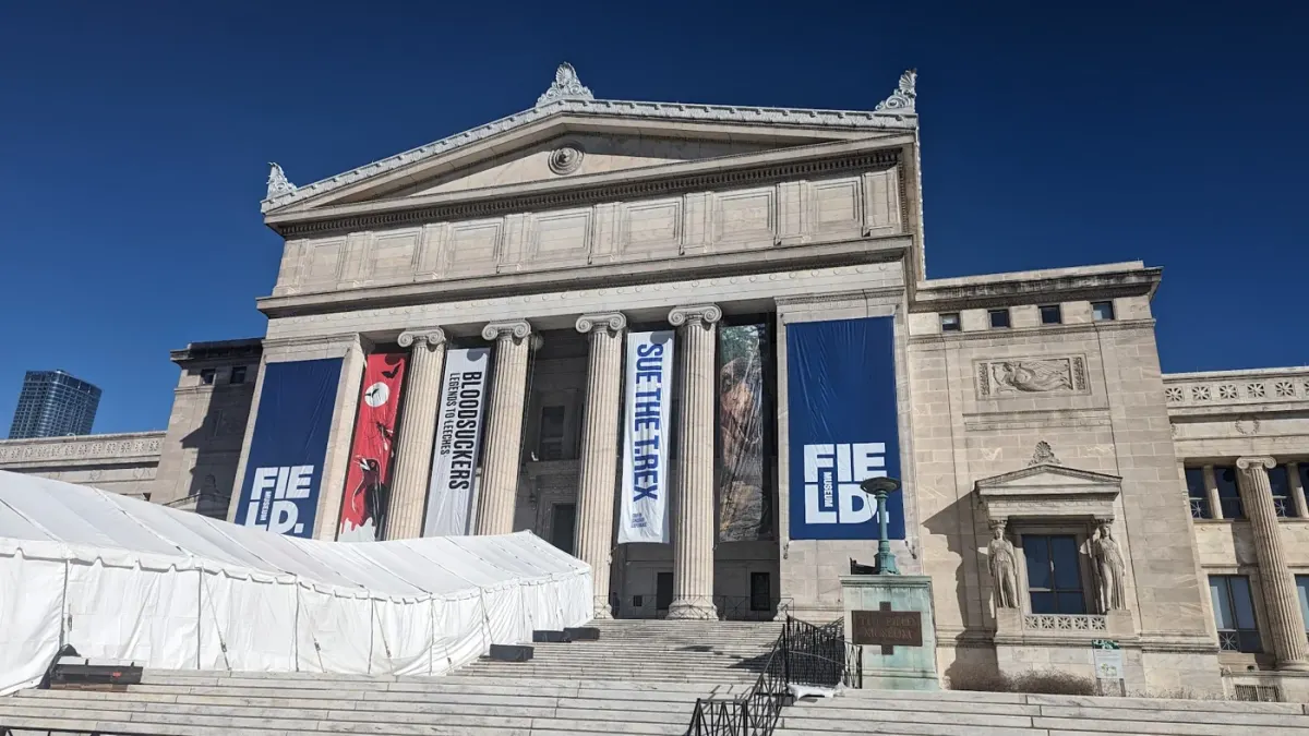 The Field Museum exterior in Chicago, photographed in March 2024