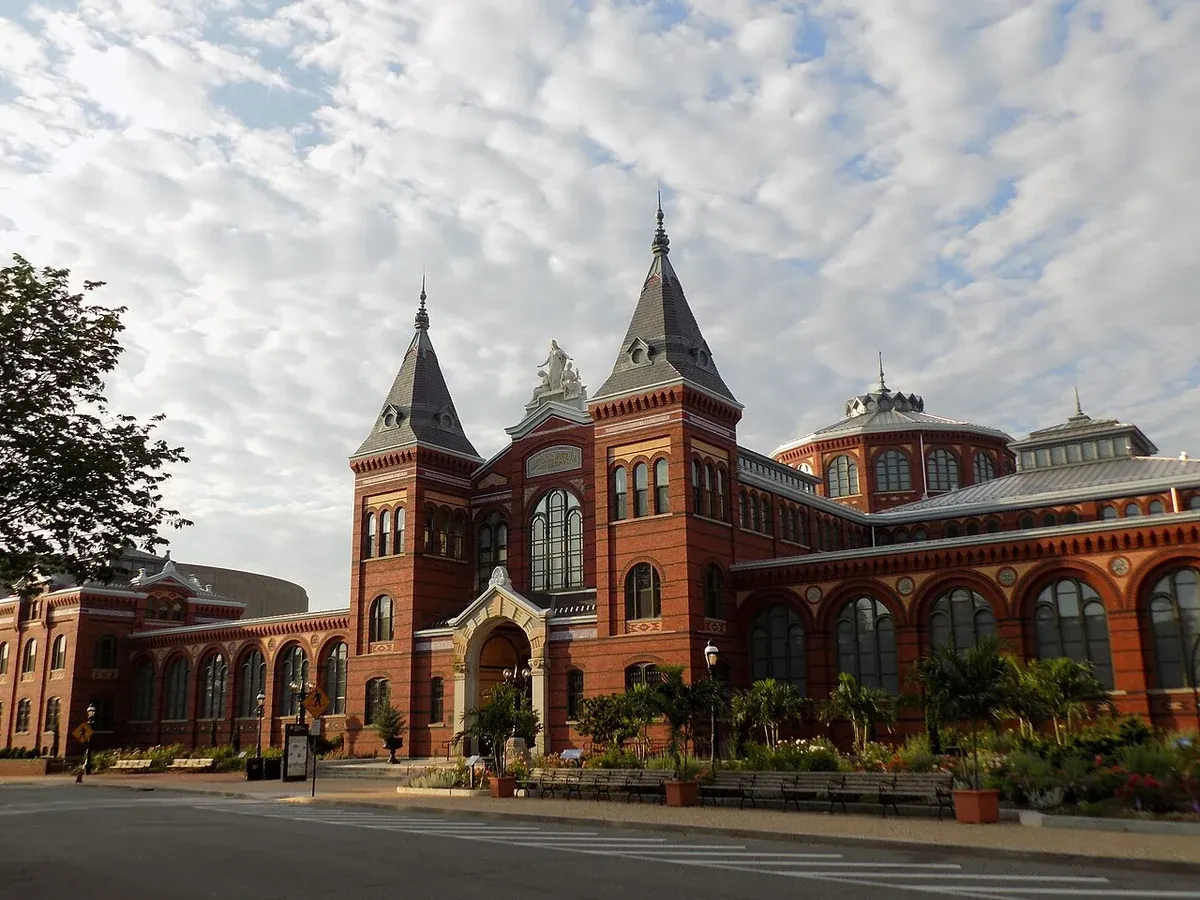 The red brick Arts and Industries Building at the Smithsonian
