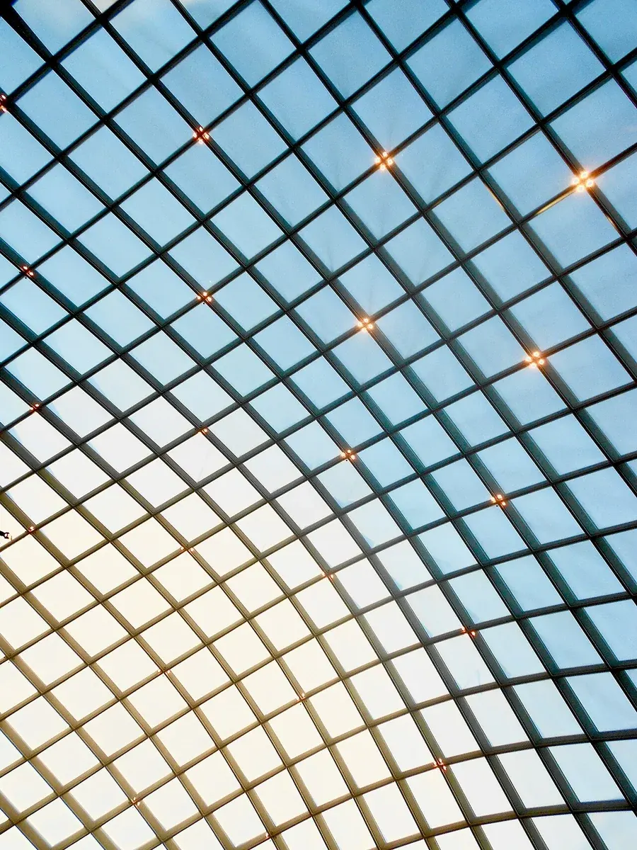 The glass roof over the Smithsonian American Art Museum courtyard