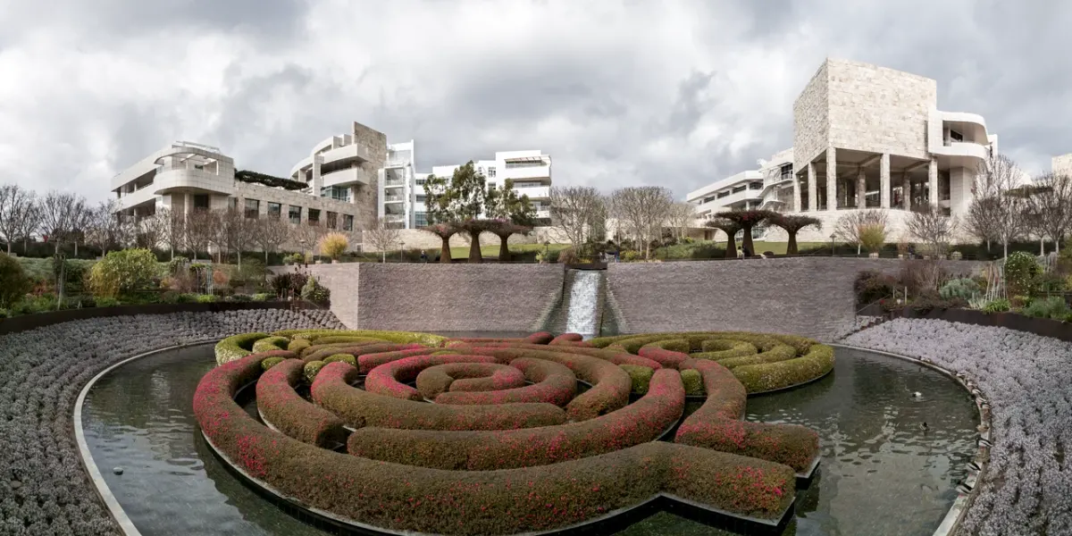 The Getty Center buildings and Central Garden