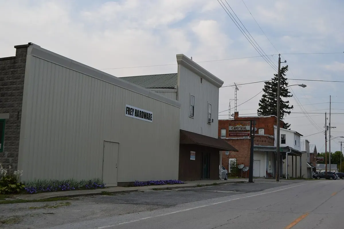 A quiet street in Kirby, Ohio; a contextual photograph, not the fictional town in Buckeye