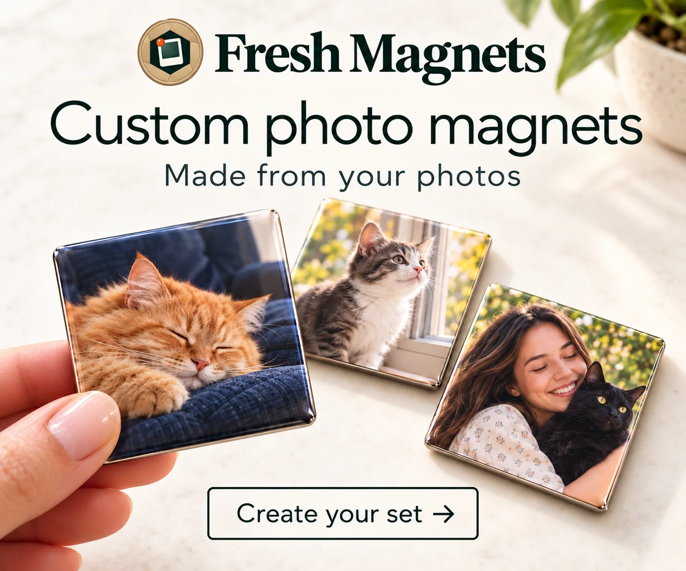 Fresh Magnets: Custom photo magnets. Made from your photos. Create your set.