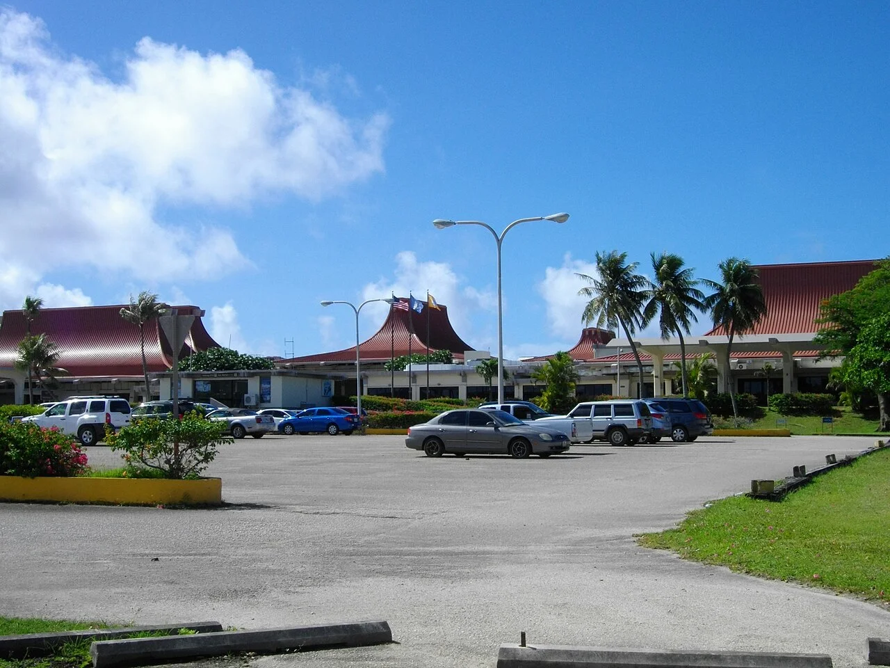 Saipan International Airport terminal building, photographed in May 2011.