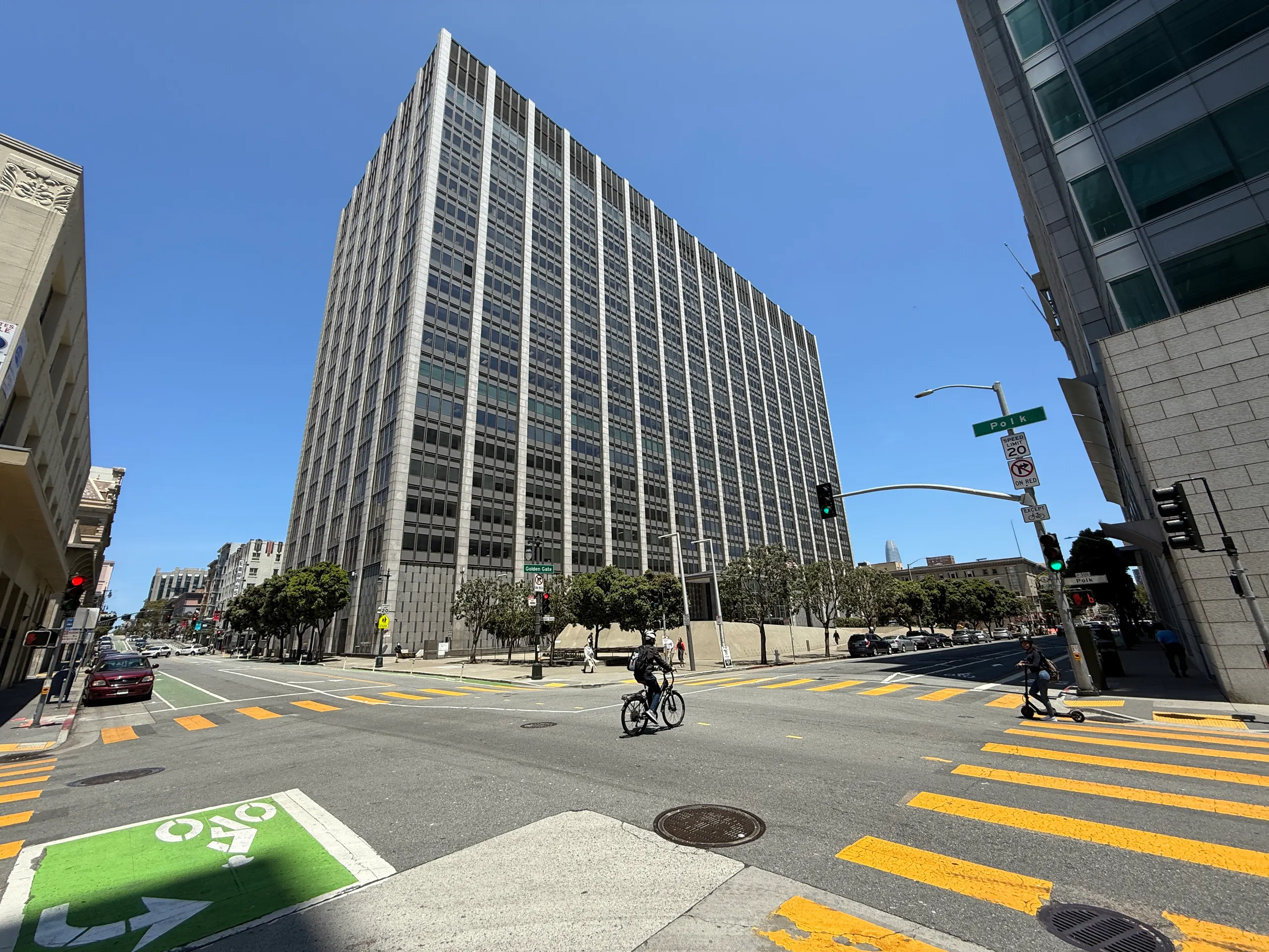 Phillip Burton Federal Building and United States Courthouse in San Francisco, photographed in June 2025