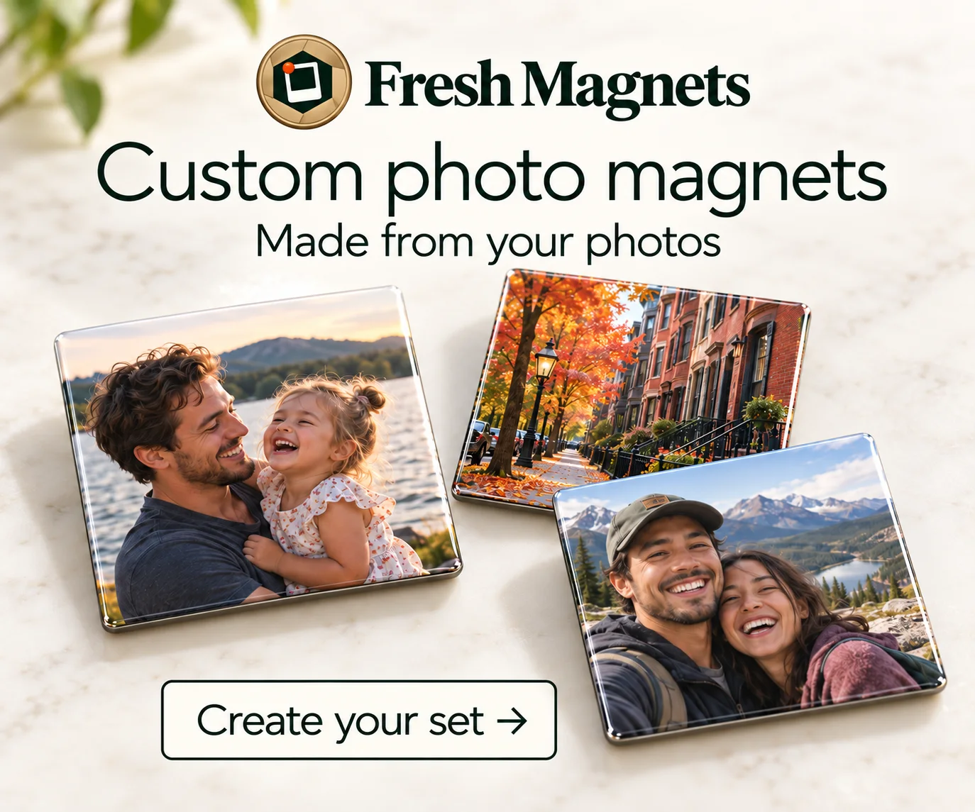 Fresh Magnets: Custom photo magnets. Made from your photos. Create your set.